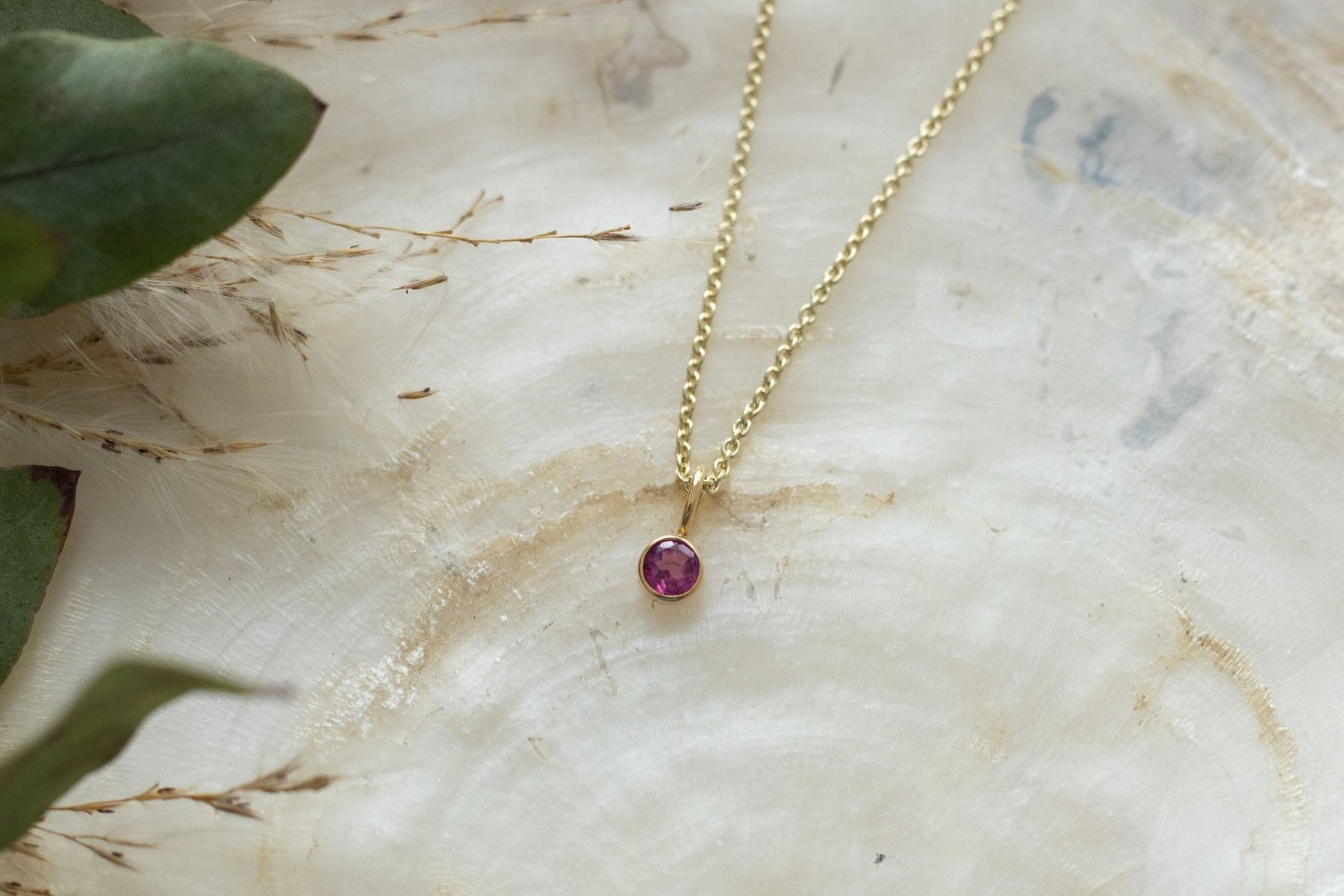 Ketten Anhänger 585 Gold, Natürliche Edelstein Anhänger 14 Karat, Schmuckanhänger 585 Gelbgold, Geburtsstein Anhänger, Geschenk für Sie