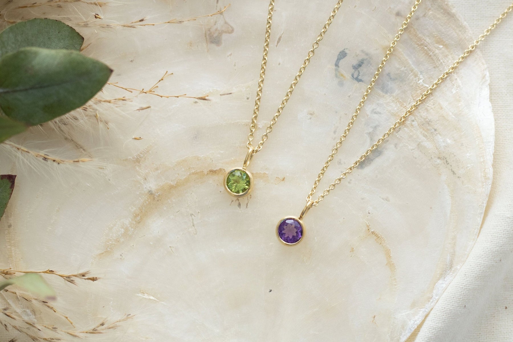 Ketten Anhänger 585 Gold, Natürliche Edelstein Anhänger 14 Karat, Schmuckanhänger 585 Gelbgold, Geburtsstein Anhänger, Geschenk für Sie
