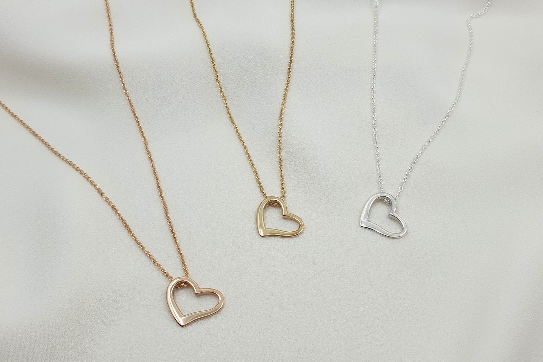Herzkette, 925 Sterling Silber Halskette mit Herzanhänger, zarte Kette, romantisches Geschenk