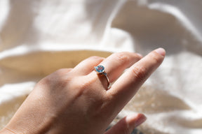 Eleganter Ring mit Aquamarin und Brillanten