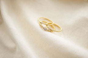Kugelring mit Brillant aus 585 Gelbgold
