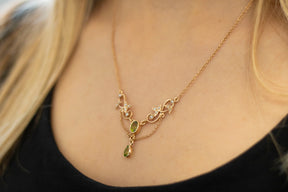 Jugendstilkette Granat und Halbperlen, Art Nouveau Collier Roségold, Antike Jugendstil Halskette, Vintage, Brautschmuck, Unikat, Floral