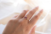 Außergewöhnlicher Jugendstil Ring 585 Gelbgold mit Saphir und Brillanten, 14 Karat Art Nouveau Goldring, Antiker Verlobungsring, Unikat Ring
