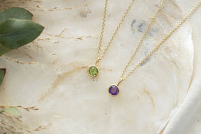 Ketten Anhänger 585 Gold, Natürliche Edelstein Anhänger 14 Karat, Schmuckanhänger 585 Gelbgold, Geburtsstein Anhänger, Geschenk für Sie