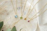 Ketten Anhänger 585 Gold, Natürliche Edelstein Anhänger 14 Karat, Schmuckanhänger 585 Gelbgold, Geburtsstein Anhänger, Geschenk für Sie