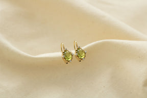 Prächtige Ohrringe 585 Gelbgold , Ohrbügel 14 Karat Diamanten, Jugendstil Ohrhänger mit Brillanten, Antiker Ohrringe, Art Nouveau Schmuck