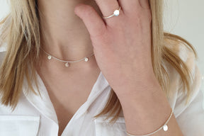 Plättchenkette 925 Sterling Silber Kette feine Münzen Handarbeit besonderes Geschenk Scheibe Kreis