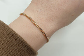 Panzerarmband 925 Sterling Silber Rosegold vergoldet hochwertig Flachpanzer 2,7 mm breit massiv trendig angesagt Handarbeit