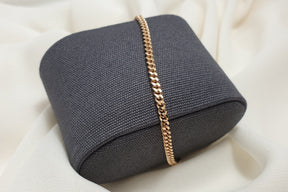 Panzerarmband 925 Sterling Silber Rosegold vergoldet hochwertig Flachpanzer 2,7 mm breit massiv trendig angesagt Handarbeit