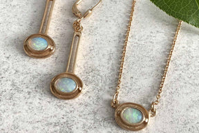 Jugendstil Ohrhänger Opal Edelstein, Ohrring 925 Sterling Silber, Gelbgold oder Rose vergoldet, Ohrhbügel , Ohrbrisur vintage