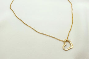 Herzkette 585 Goldkette Goldkette mit Herzanhänger Geschenk für Sie