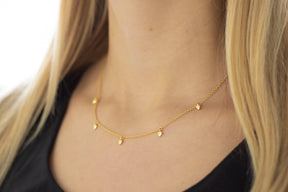 Herz Halskette Gold, Goldkette 585 mit Herzen, 14 Karat Echtgold für Frauen, filigrane Herz Kette