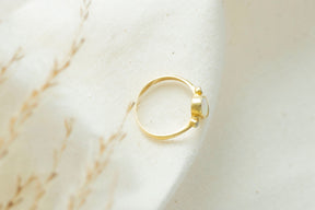 echt Gold Ring, Opalring 585 Gold mit Diamanten, Filigraner 585 Gelbgoldring Opal, Stapelring mit Opal, Ring mit Brillanten, Handarbeit