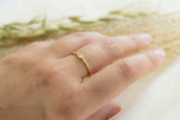 Brillant Ring aus 585 oder 750 Gelbgold, eleganter Diamant Ring, zarter Verlobungsring, Ehering Minimalist, handgefertigt